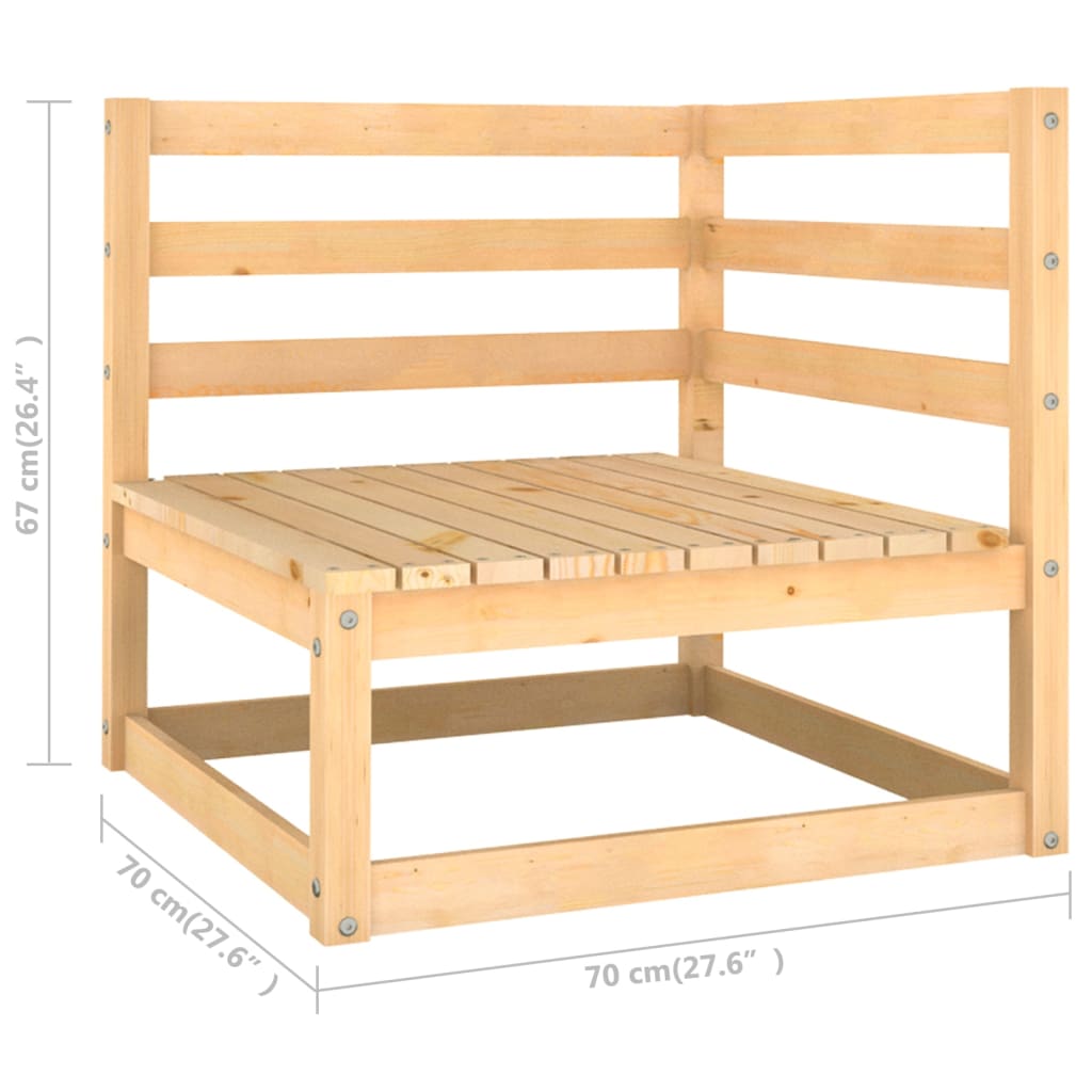 vidaXL 7-cz. zestaw mebli ogrodowych z poduszkami, lite drewno sosnowe