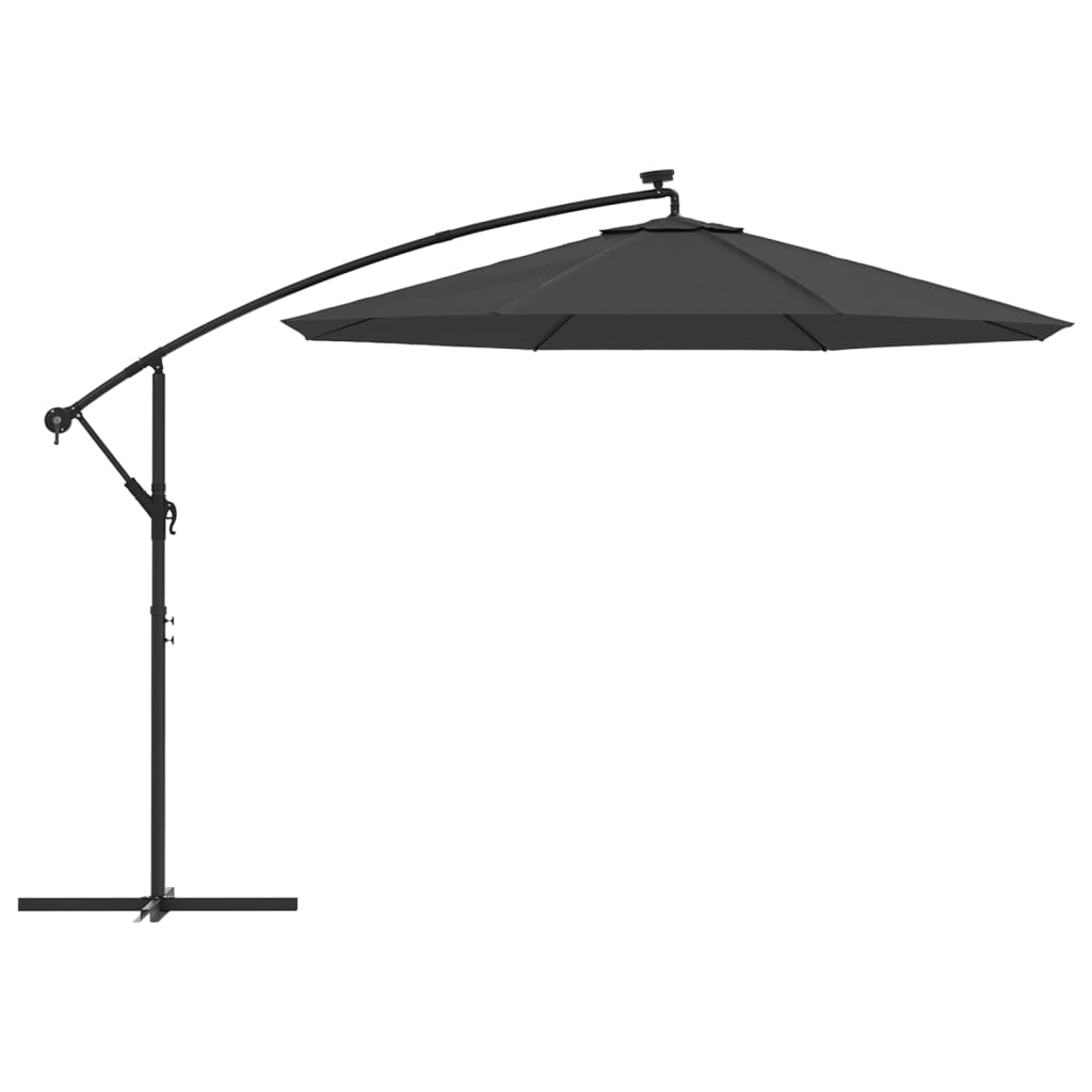 vidaXL Zamienne pokrycie parasola ogrodowego, antracytowe, 350 cm