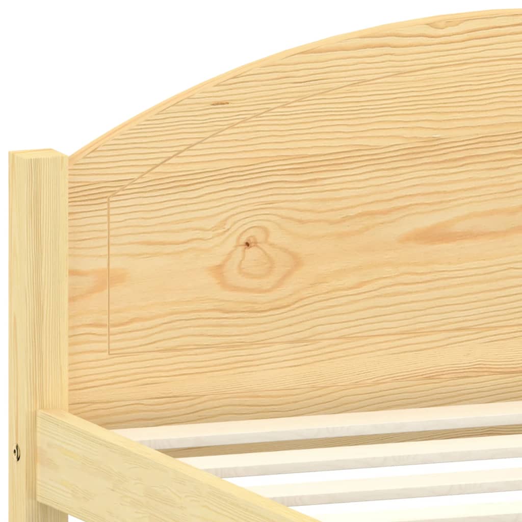 vidaXL Rama łóżka, lite drewno sosnowe, 140 x 200 cm