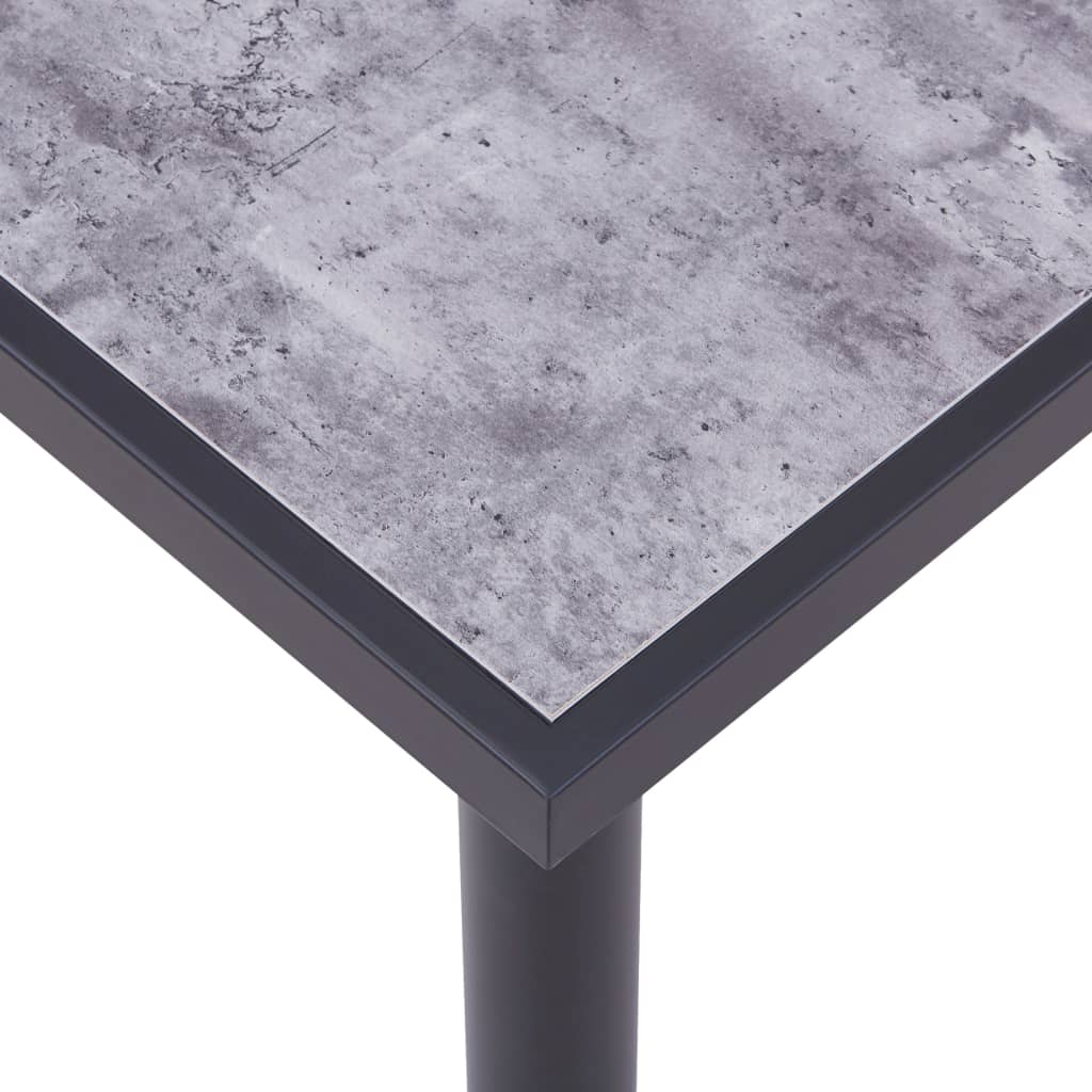 vidaXL Stół jadalniany, czarny i betonowy szary, 200x100x75 cm, MDF