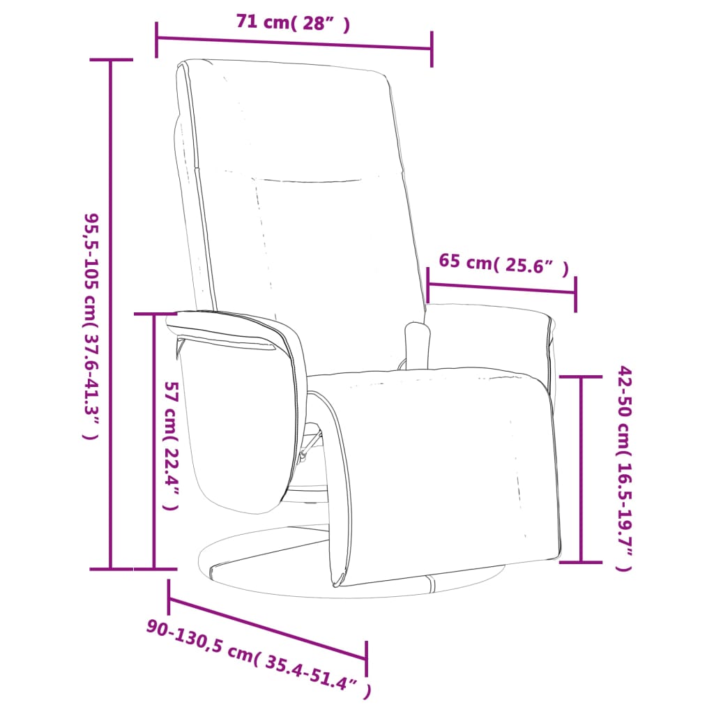 vidaXL Rozkładany fotel masujący z podnóżkiem, szary, sztuczna skóra