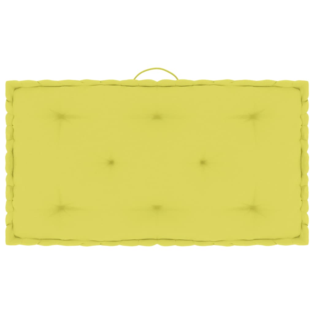 vidaXL Poduszka na podłogę lub paletę, zielona, 73x40x7 cm, bawełna