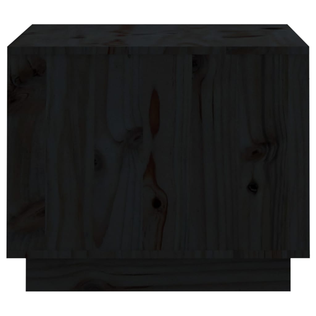 vidaXL Stolik kawowy, czarny, 120x50x40,5 cm, lite drewno sosnowe