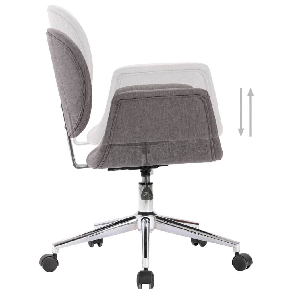 vidaXL Obrotowe krzesła stołowe, 4 szt., szare, obite tkaniną