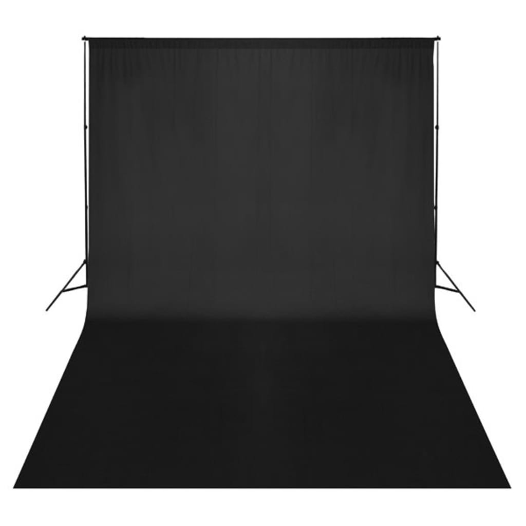 vidaXL Tło fotograficzne, bawełniane, 500 x 300 cm, czarne