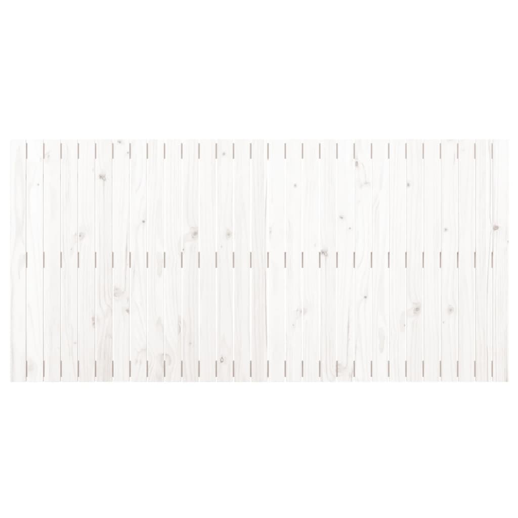 vidaXL Wezgłowie łóżka, białe, 185x3x90 cm, lite drewno sosnowe
