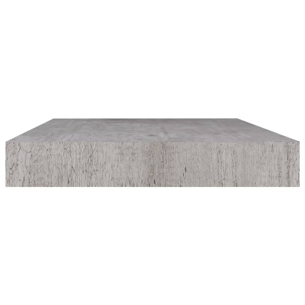 vidaXL Półki ścienne, 4 szt., szarość betonu, 40x23x3,8 cm, MDF
