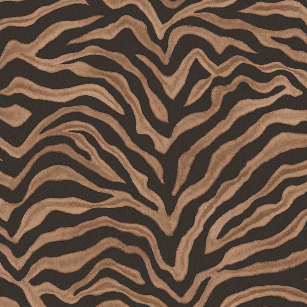 Noodwand Tapeta Zebra Print, brązowa