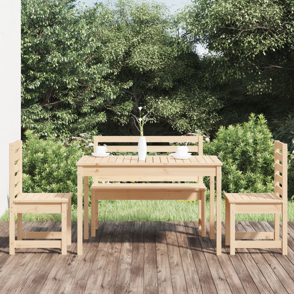 vidaXL 4-częściowy zestaw mebli ogrodowych, drewno sosnowe