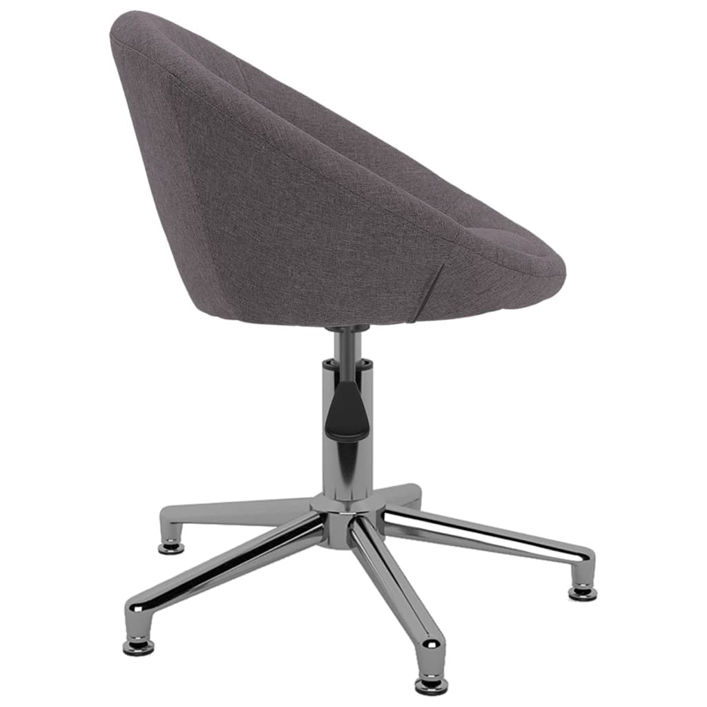 vidaXL Obrotowe krzesła stołowe, 6 szt., kolor taupe, obite tkaniną