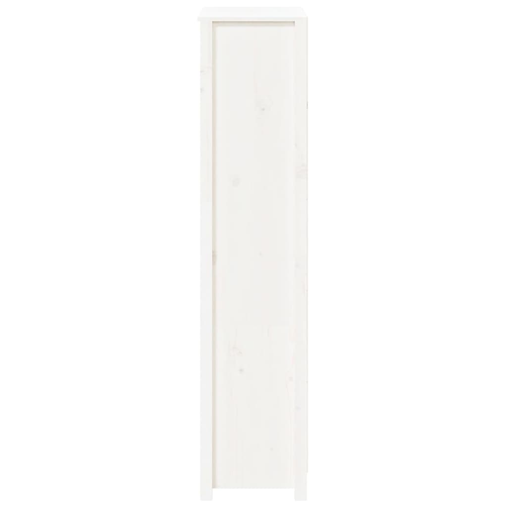 vidaXL Szafka, biała, 80x35x154 cm, lite drewno sosnowe