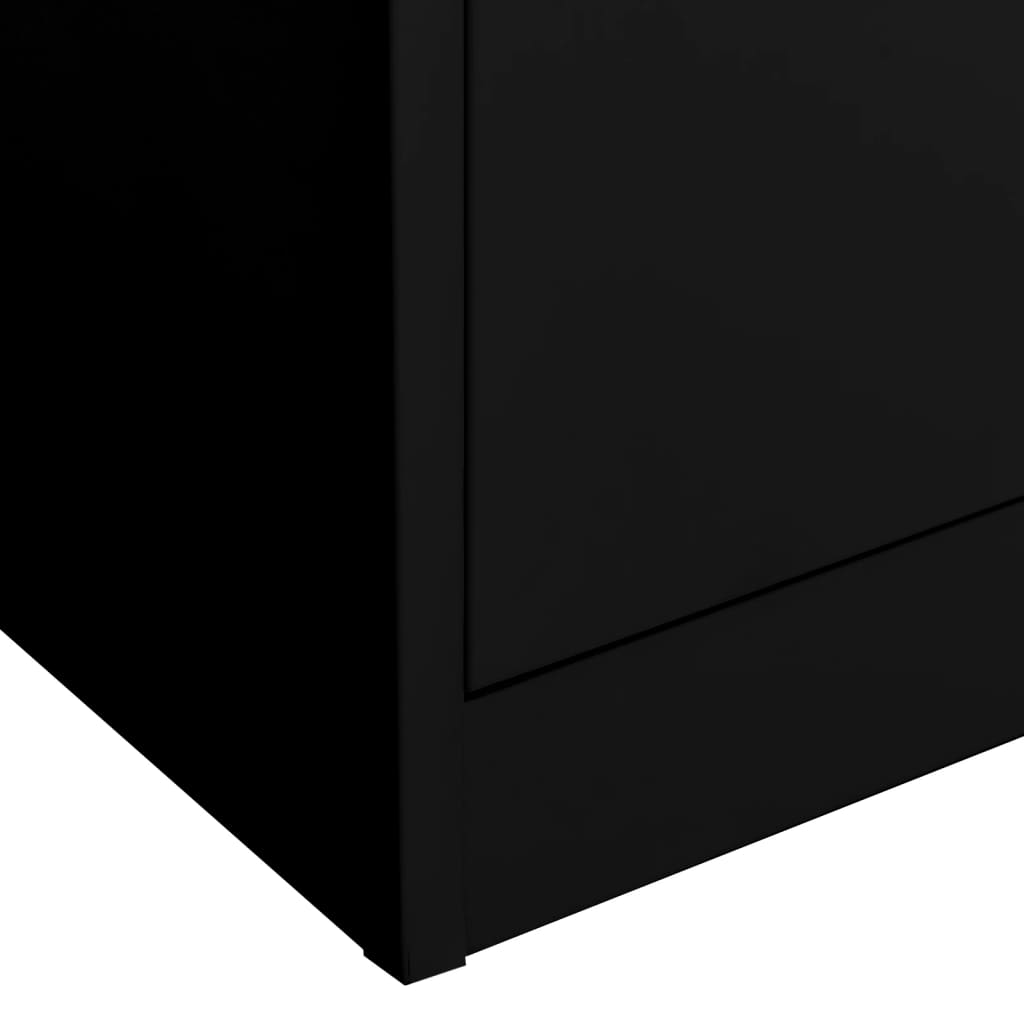 vidaXL Szafa biurowa, czarna, 90x40x180 cm, stalowa