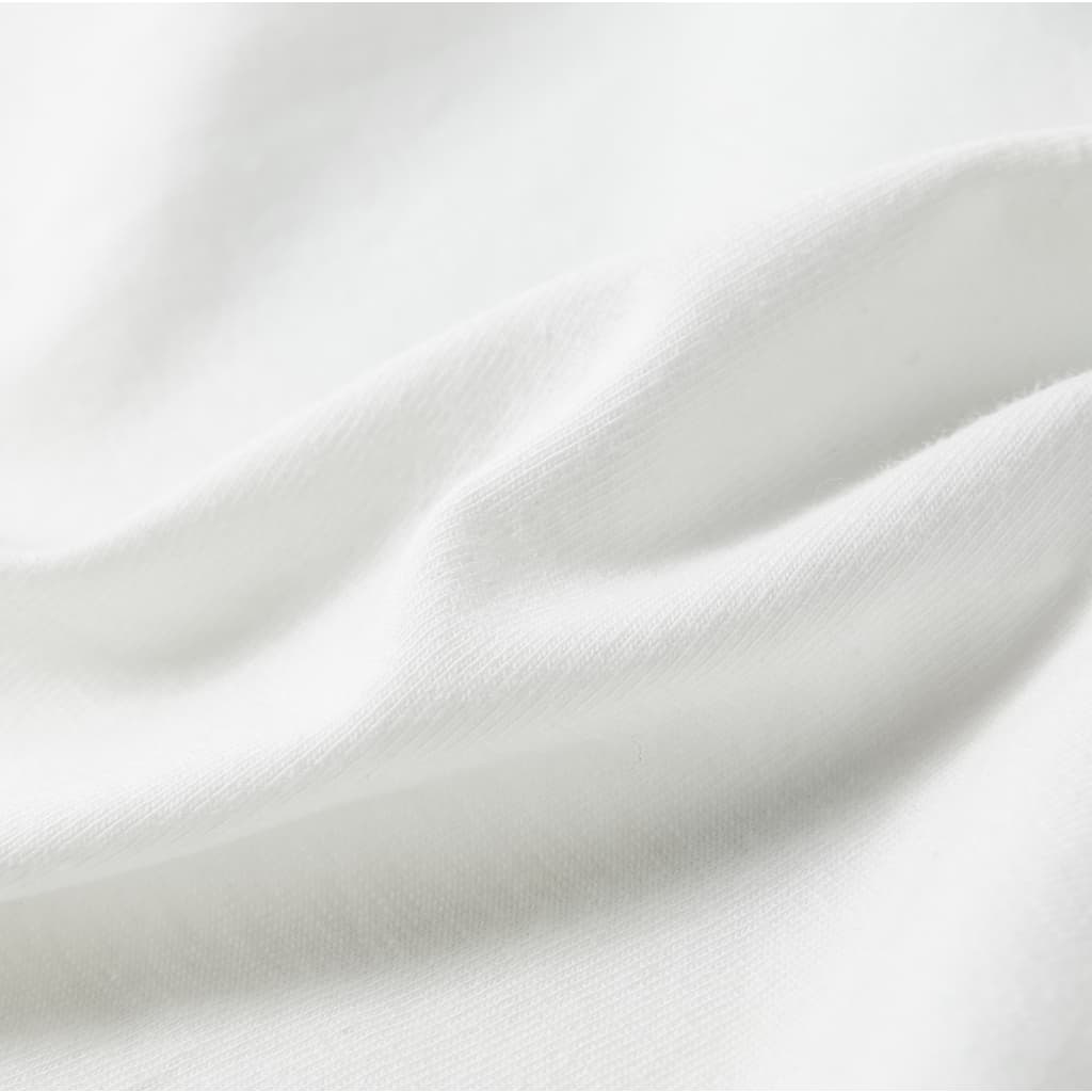 Koszulka dziecięca z falbankowymi rękawkami, biała, 116