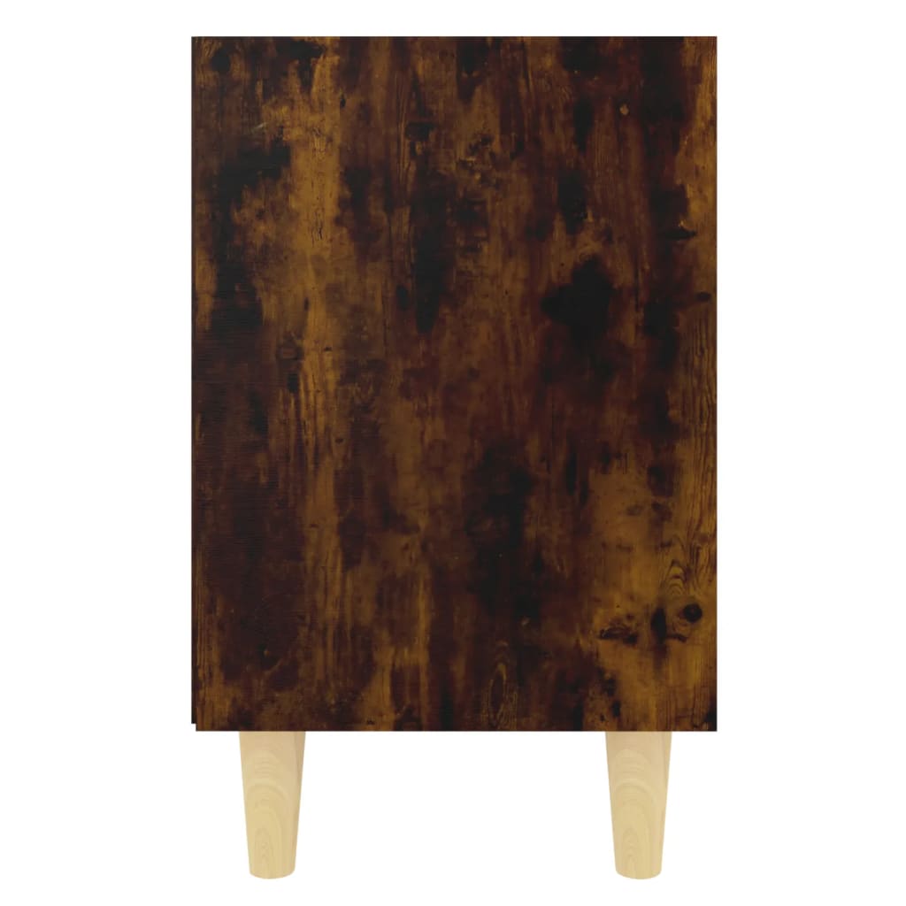 vidaXL 2 szafki nocne, drewniane nóżki, przydymiony dąb, 40x30x50 cm