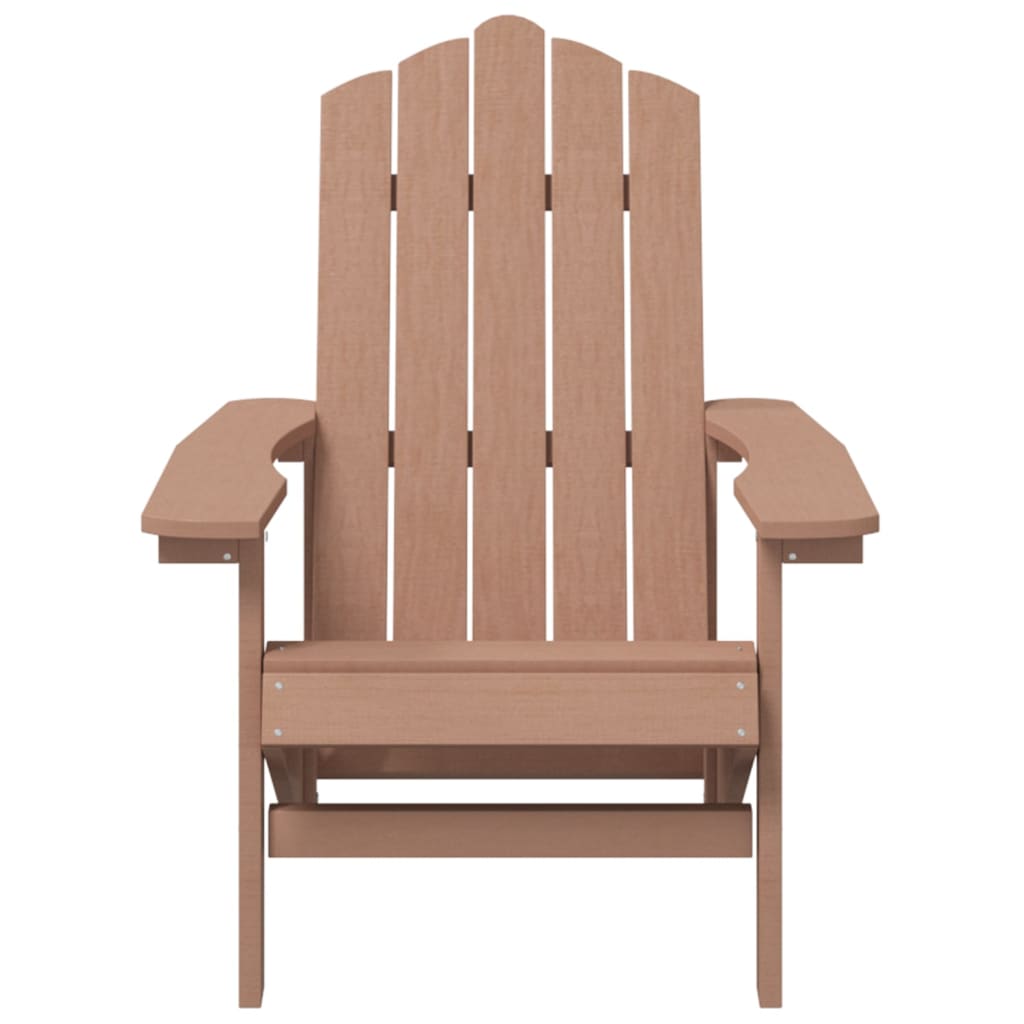 vidaXL Krzesła ogrodowe Adirondack, 2 szt., HDPE, brązowe
