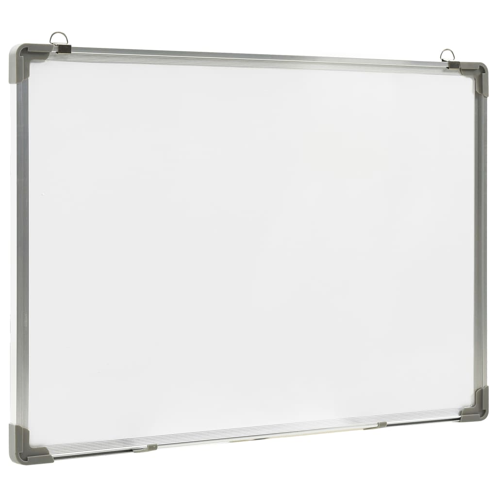 vidaXL Magnetyczna tablica suchościeralna, biała, 90x60 cm, stalowa