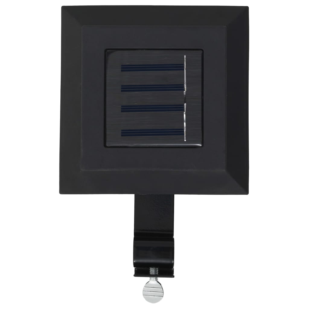 vidaXL Lampy solarne LED do ogrodu, 12 szt., kwadratowe, 12 cm, czarne