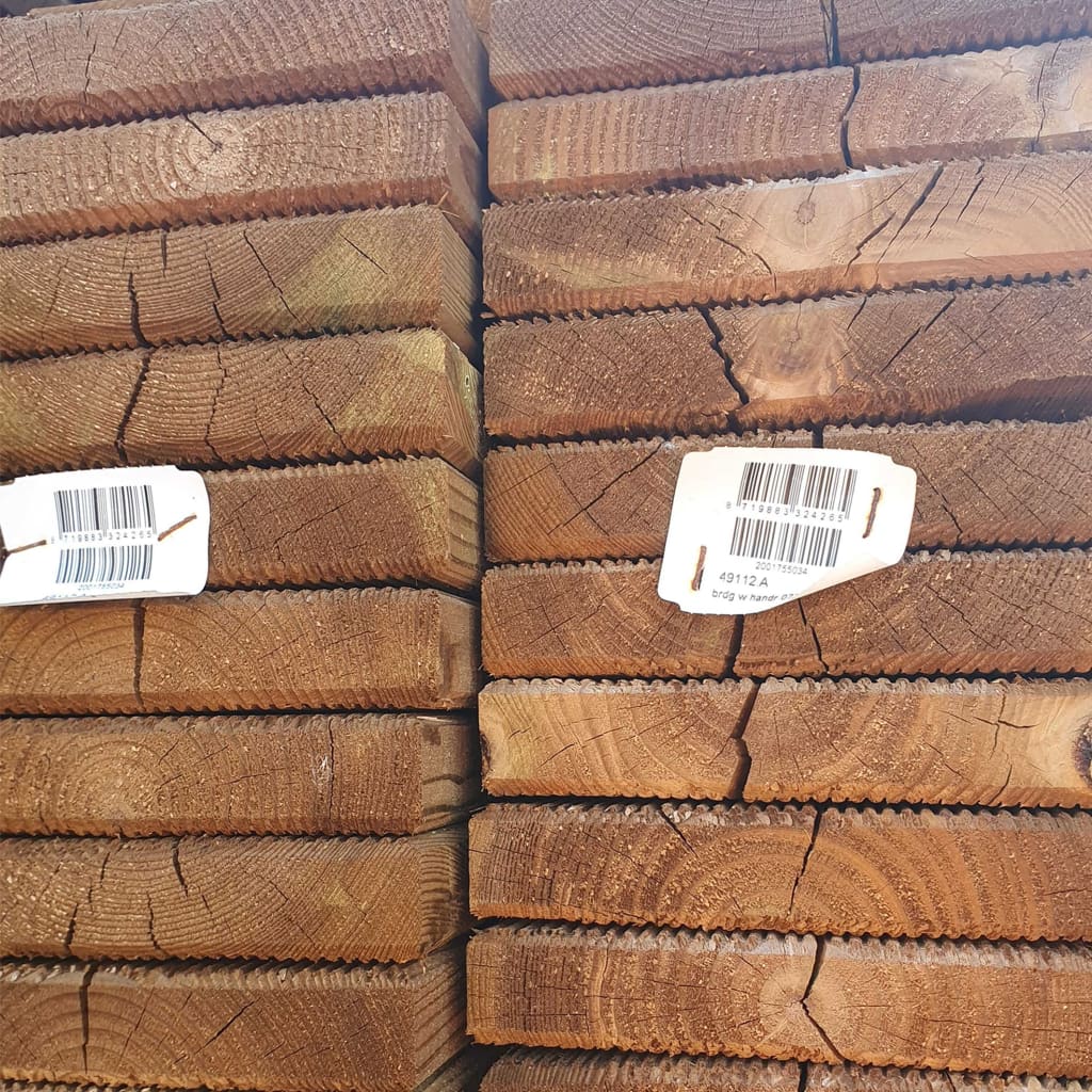 vidaXL Mostek ogrodowy, 170x74x105 cm, impregnowane drewno sosnowe