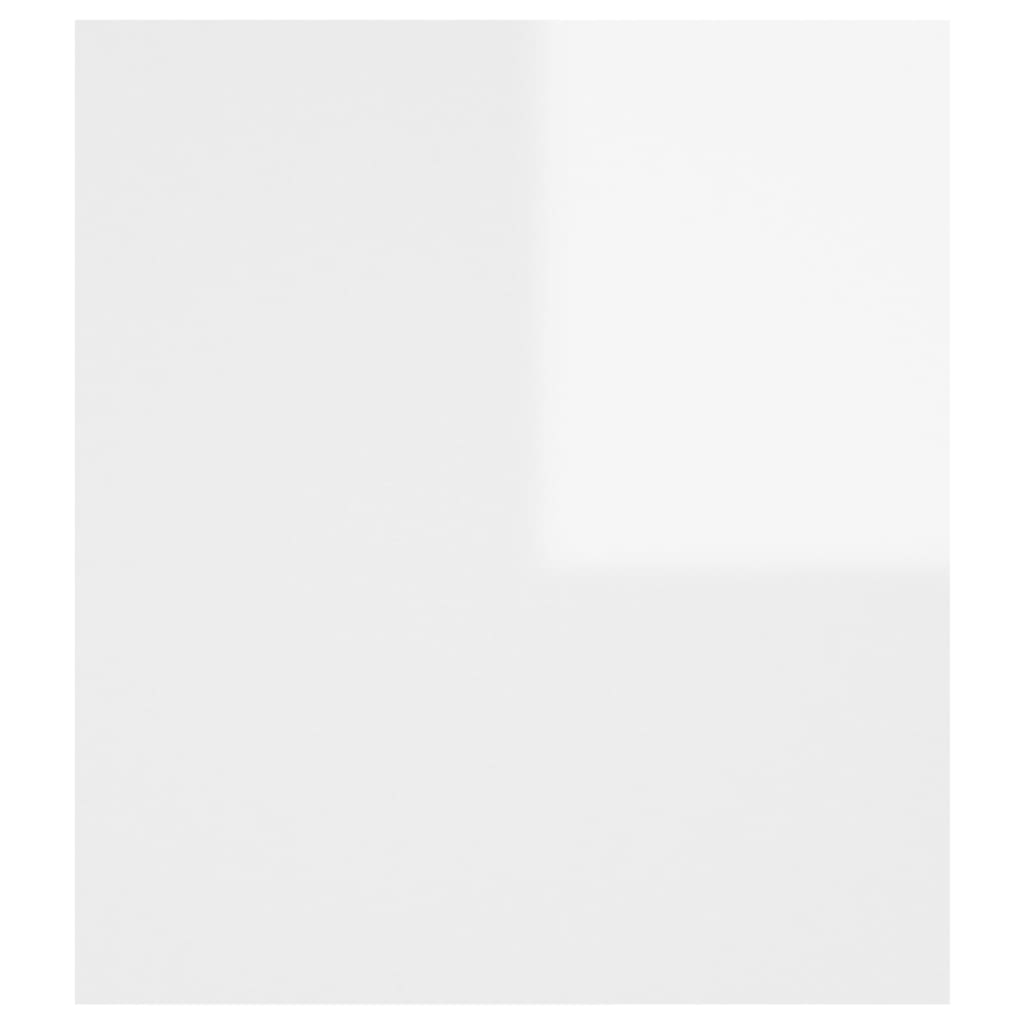 vidaXL Stolik na wysoki połysk, biały, 60x40x45 cm, płyta wiórowa