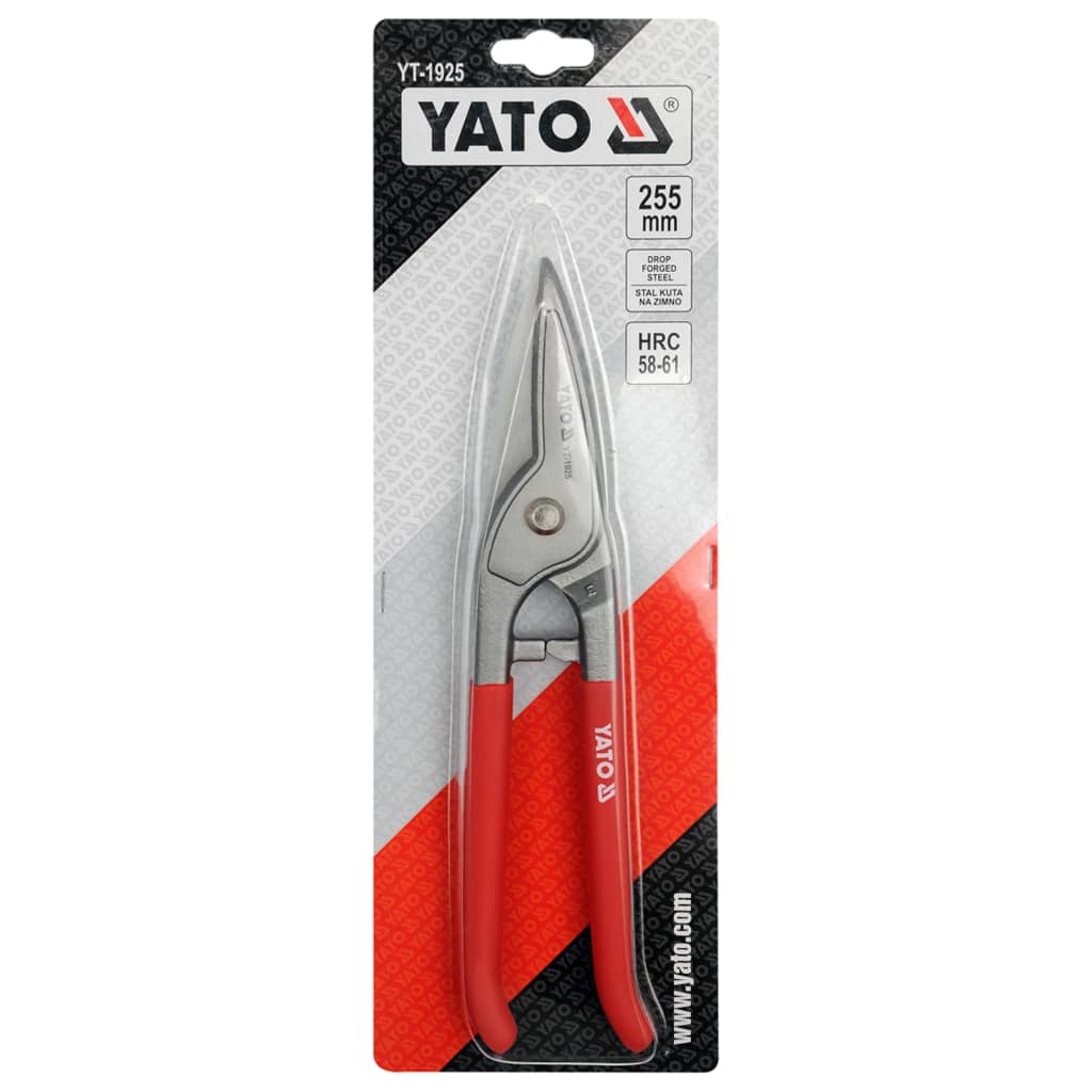 YATO Nożyce typu berlin, proste, 255 mm, czerwone