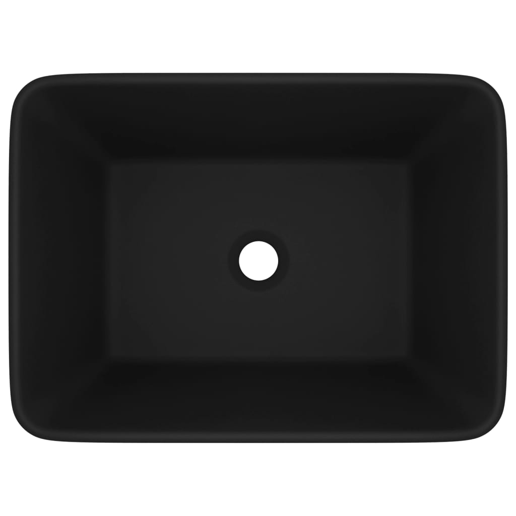 vidaXL Luksusowa umywalka, matowa czerń, 41x30x12 cm, ceramiczna