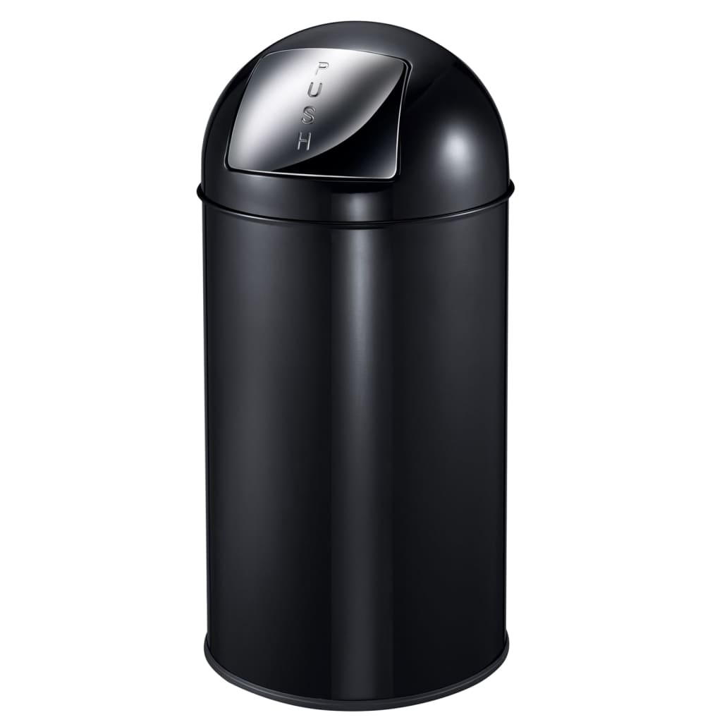 EKO Kosz na śmieci z przyciskaną pokrywą, 40 L, czarny