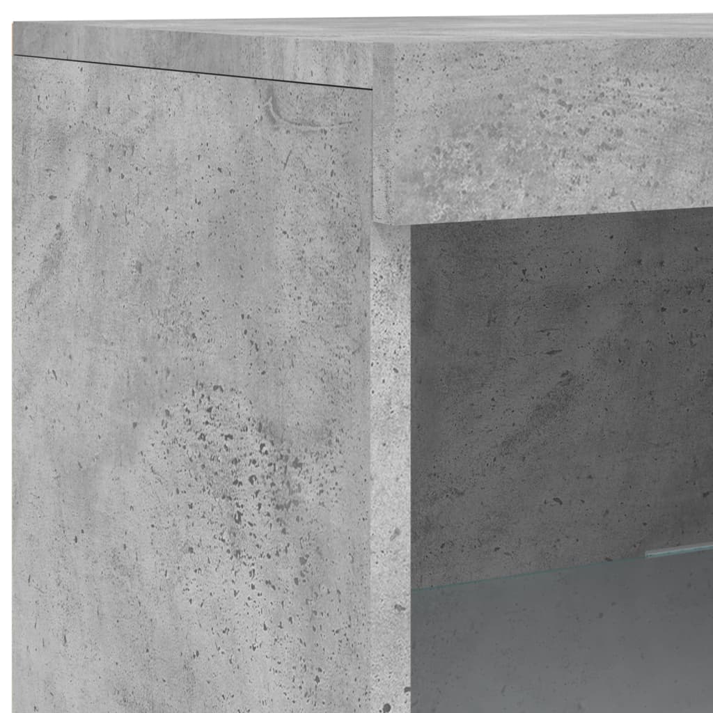 vidaXL Szafka z oświetleniem LED, szarość betonu, 41x37x100 cm