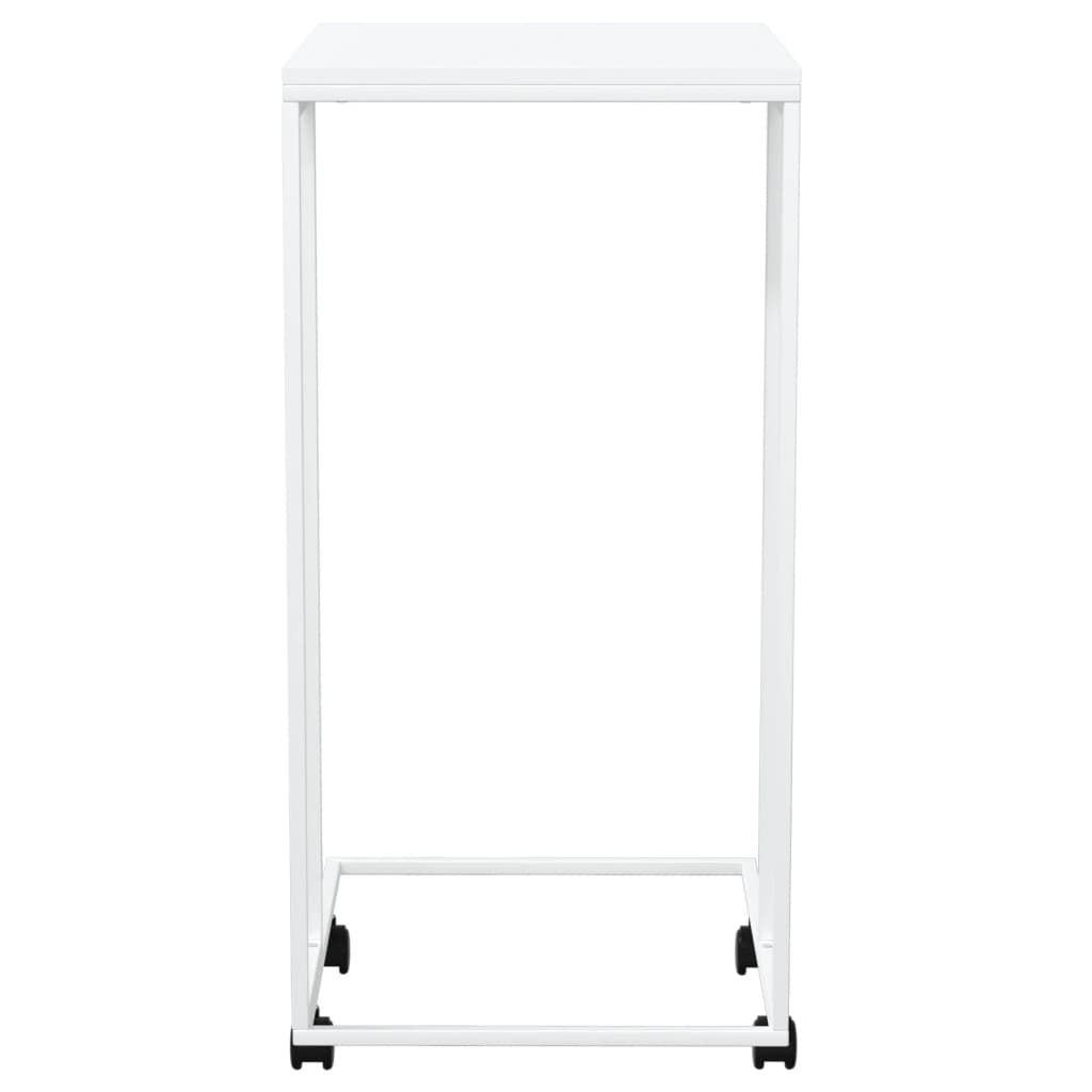 vidaXL Stolik boczny na kółkach, biały, 40x30x63,5 cm