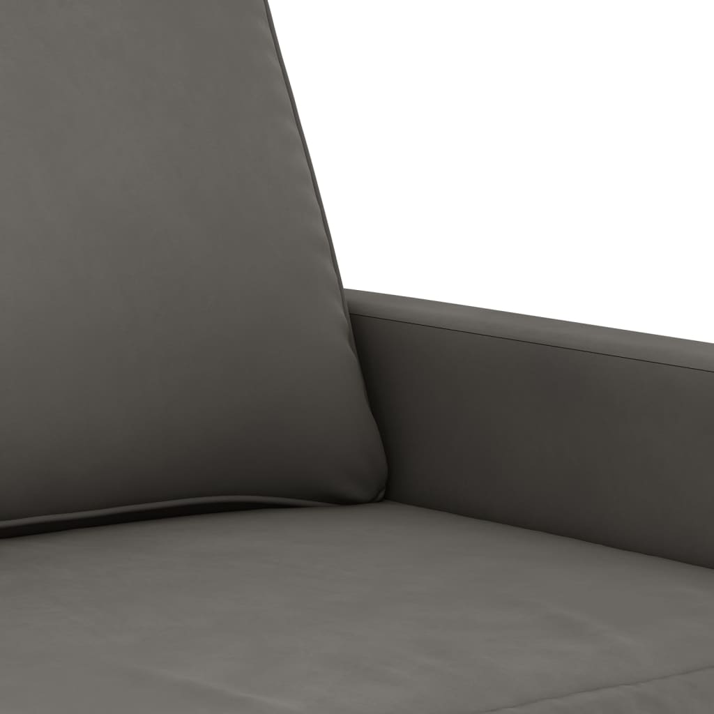 vidaXL Sofa 2-osobowa, ciemnoszary, 140 cm, tapicerowana aksamitem
