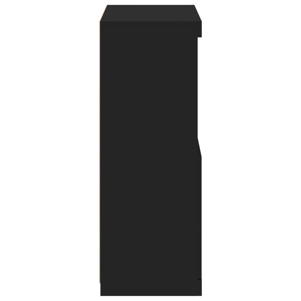 vidaXL Szafka z oświetleniem LED, czarna, 60,5x37x100 cm