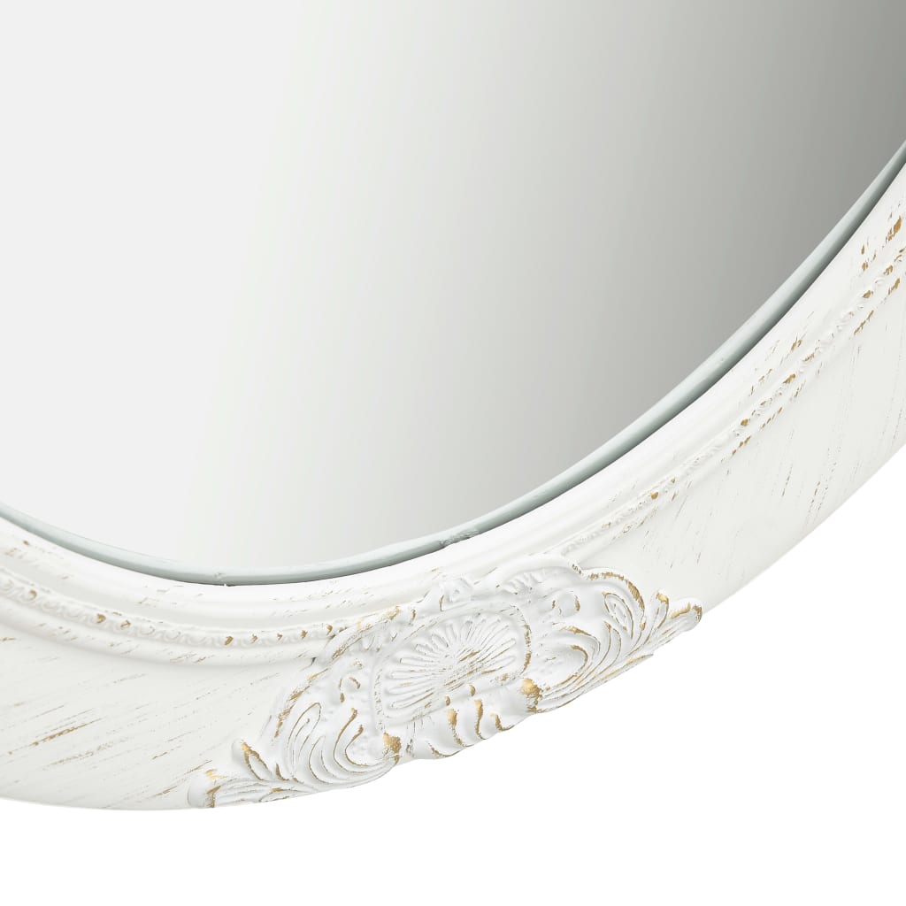 vidaXL Lustro ścienne w stylu barokowym, 50x70 cm, białe