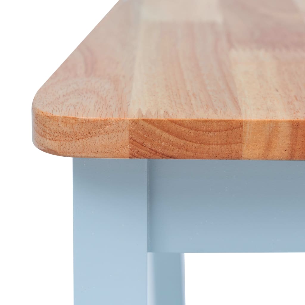 vidaXL Krzesła stołowe, 6 szt., szaro-naturalne, drewno kauczukowe
