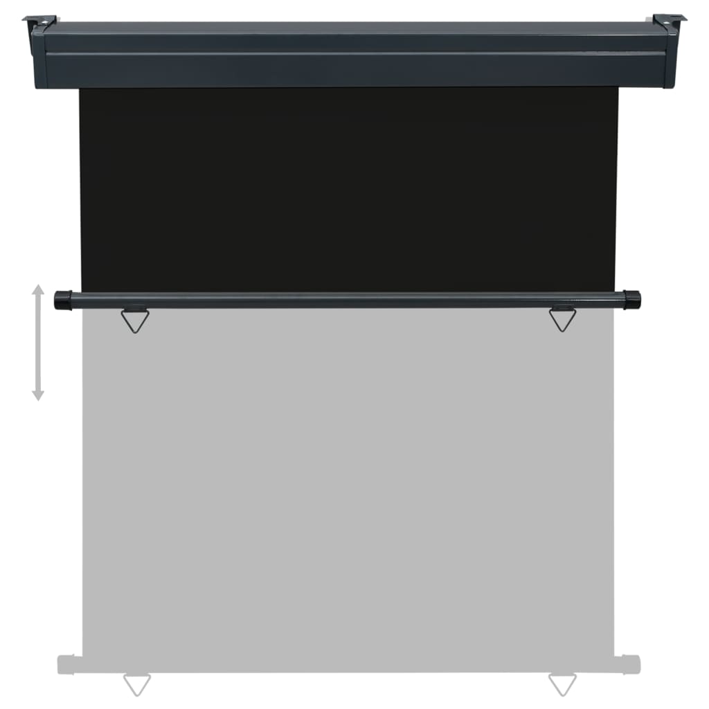 vidaXL Markiza boczna na balkon, 170 x 250 cm, czarna