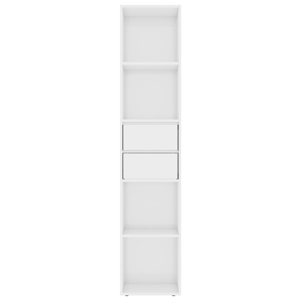 vidaXL Regał, biały na wysoki połysk, 36x30x171 cm, płyta wiórowa