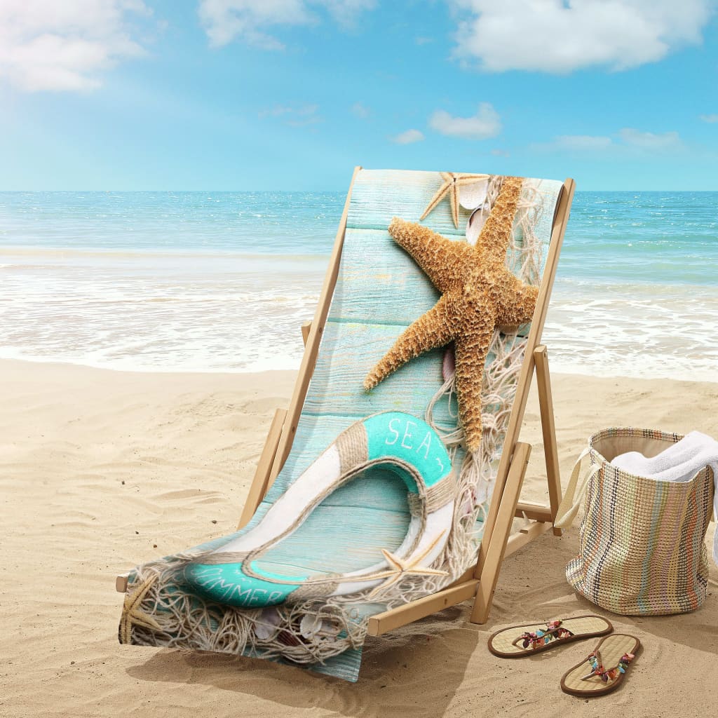 Good Morning Ręcznik plażowy JIMMY, 100x180 cm, morski niebieski