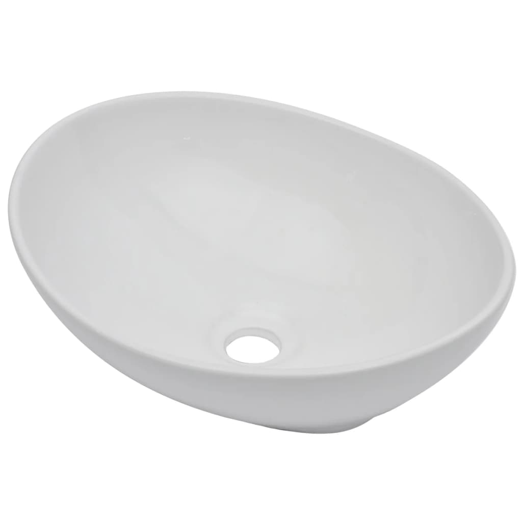 vidaXL Trzyczęściowy zestaw mebli do łazienki, ceramiczny, dębowy