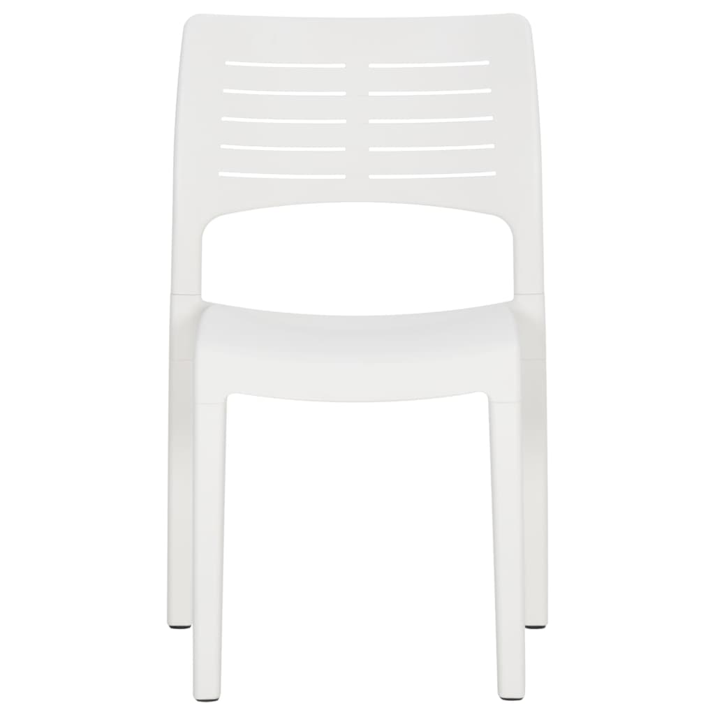 vidaXL Krzesła ogrodowe, 2 szt., białe, polipropylen