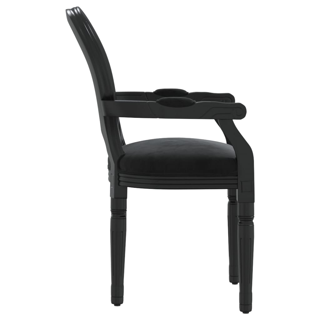 vidaXL Krzesło stołowe, czarne, 54x56x96,5 cm, obite aksamitem