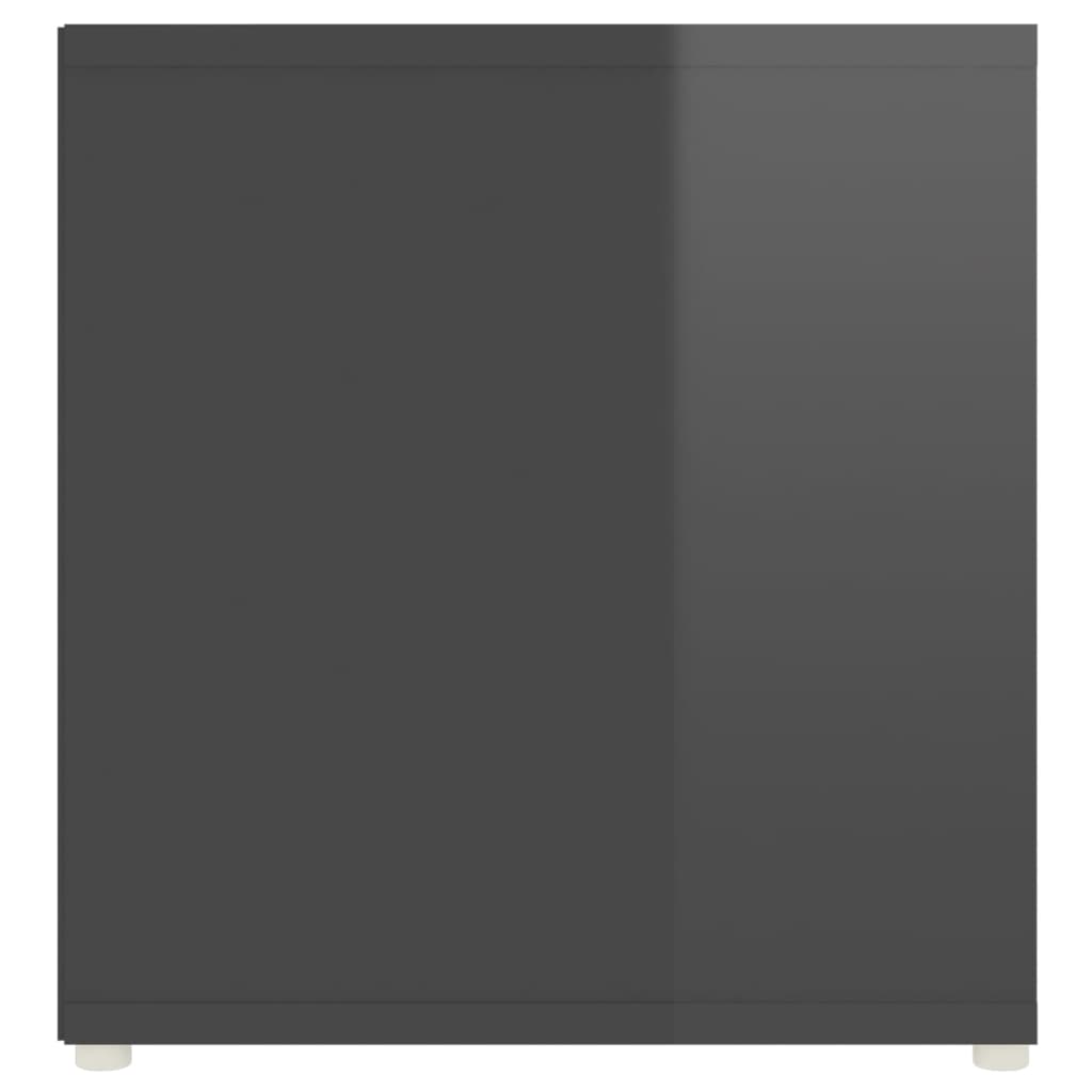 vidaXL Szafka pod TV, szara na wysoki połysk, 107x35x37 cm, płyta