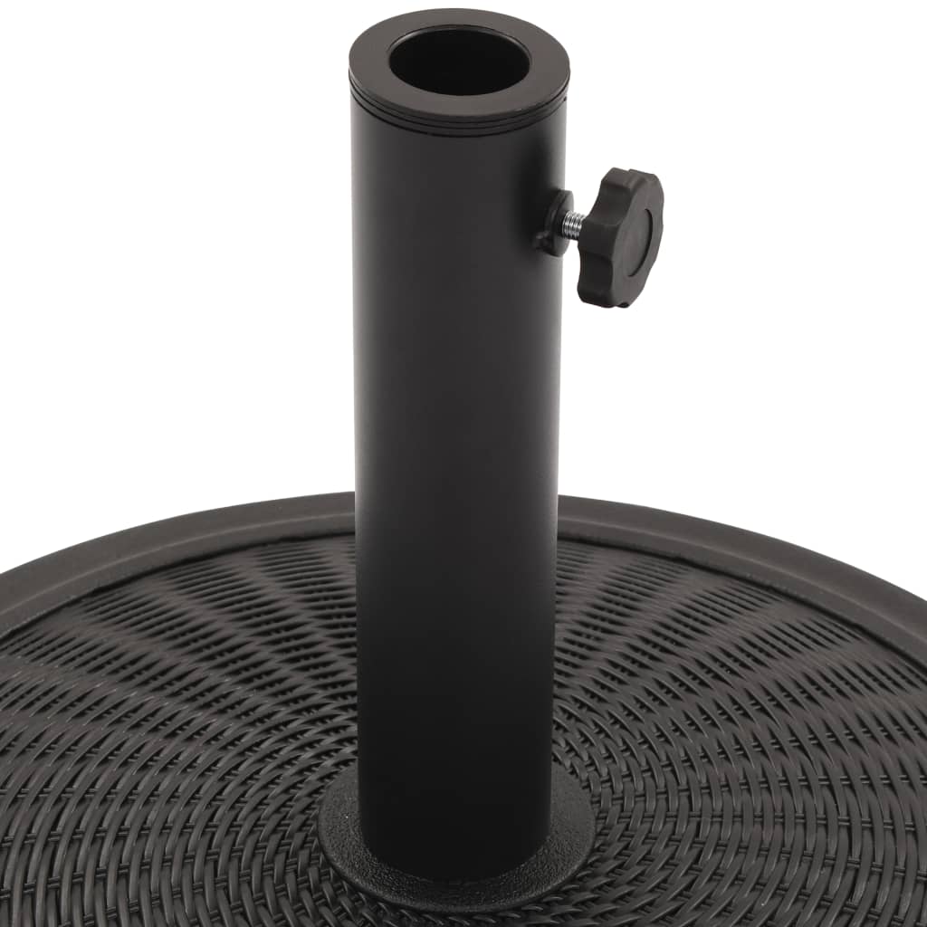 vidaXL Podstawa do parasola, okrągła, czarna, 13 kg