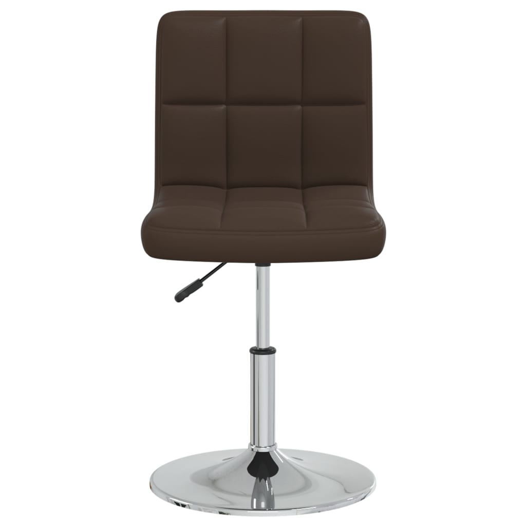 vidaXL Krzesła stołowe, 6 szt., brązowe, obite sztuczną skórą