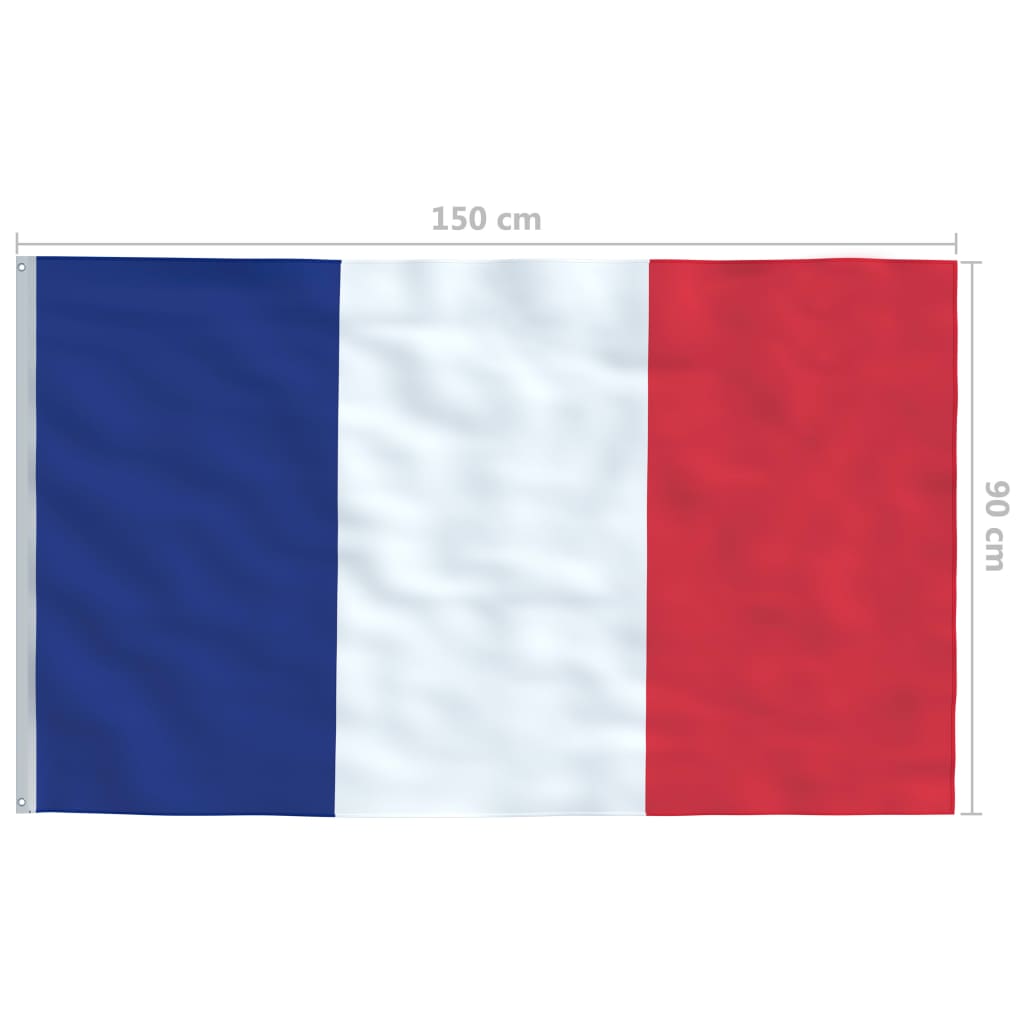 vidaXL Flaga Francji z aluminiowym masztem, 6,2 m