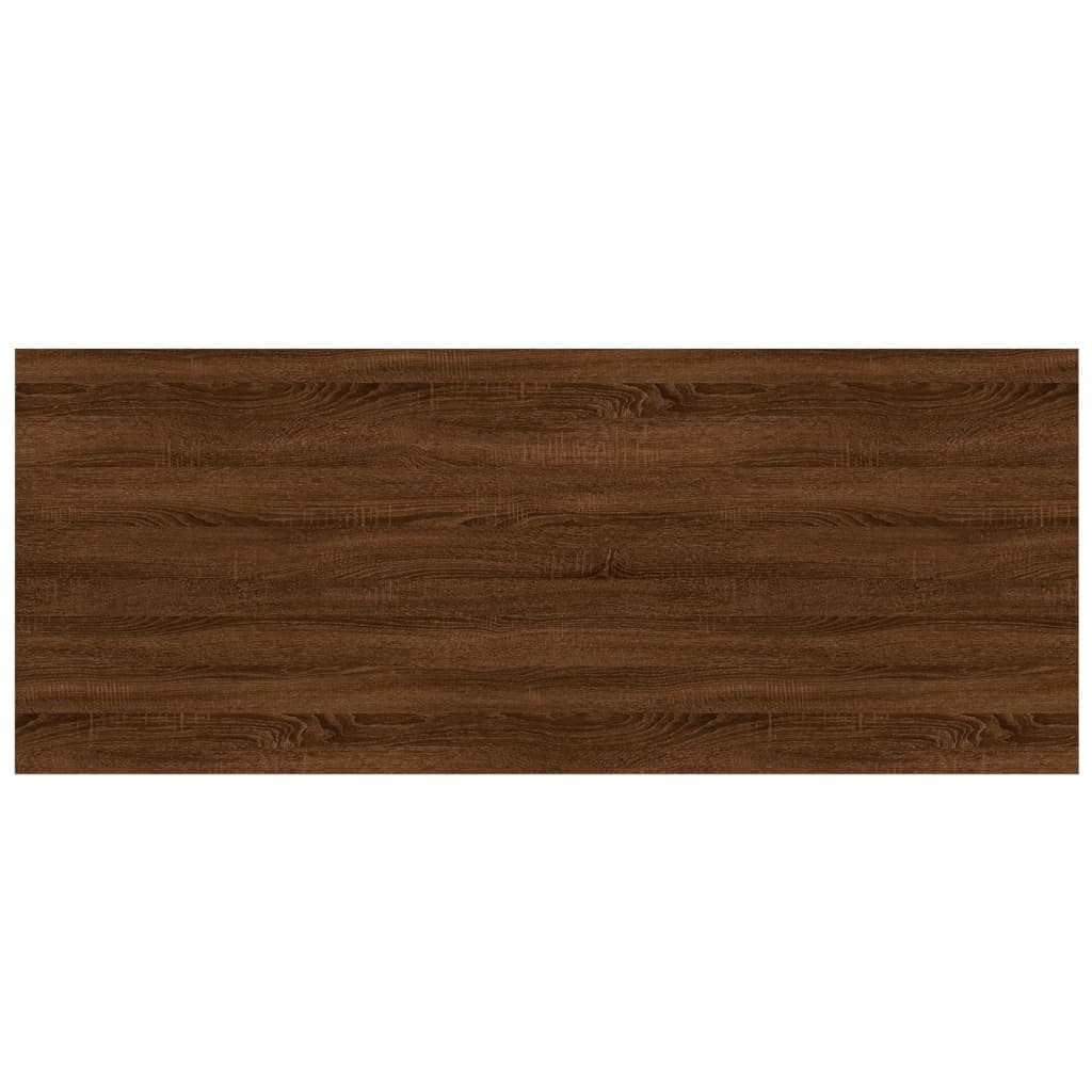 vidaXL Półki ścienne, 4 szt., brązowy dąb, 100x40x1,5 cm