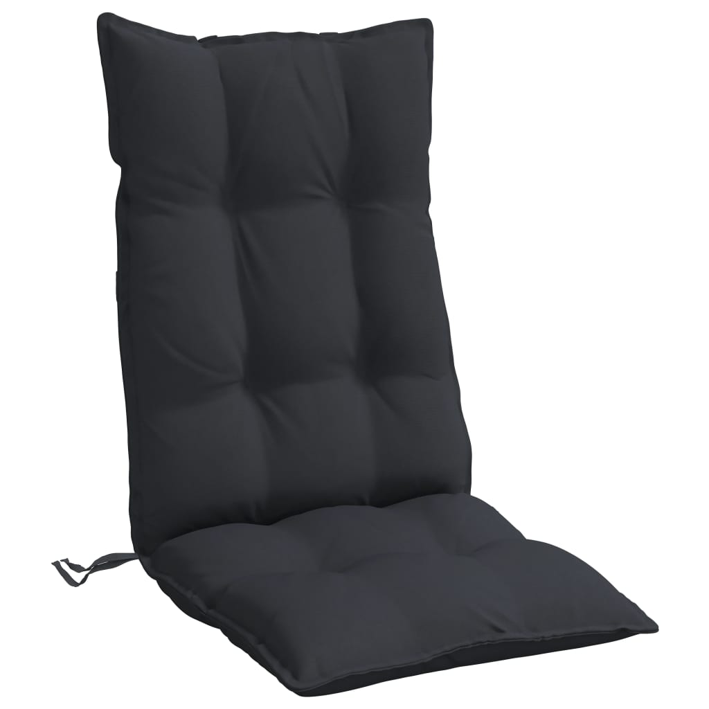 vidaXL Poduszki na krzesła z wysokim oparciem, 2 szt., czarne, Oxford