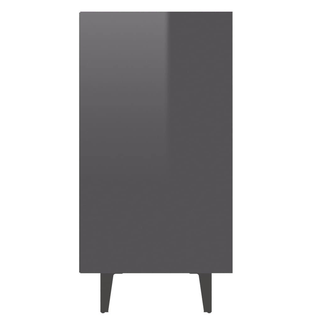vidaXL Szafka na wysoki połysk, szara, 103,5x35x70 cm, płyta wiórowa