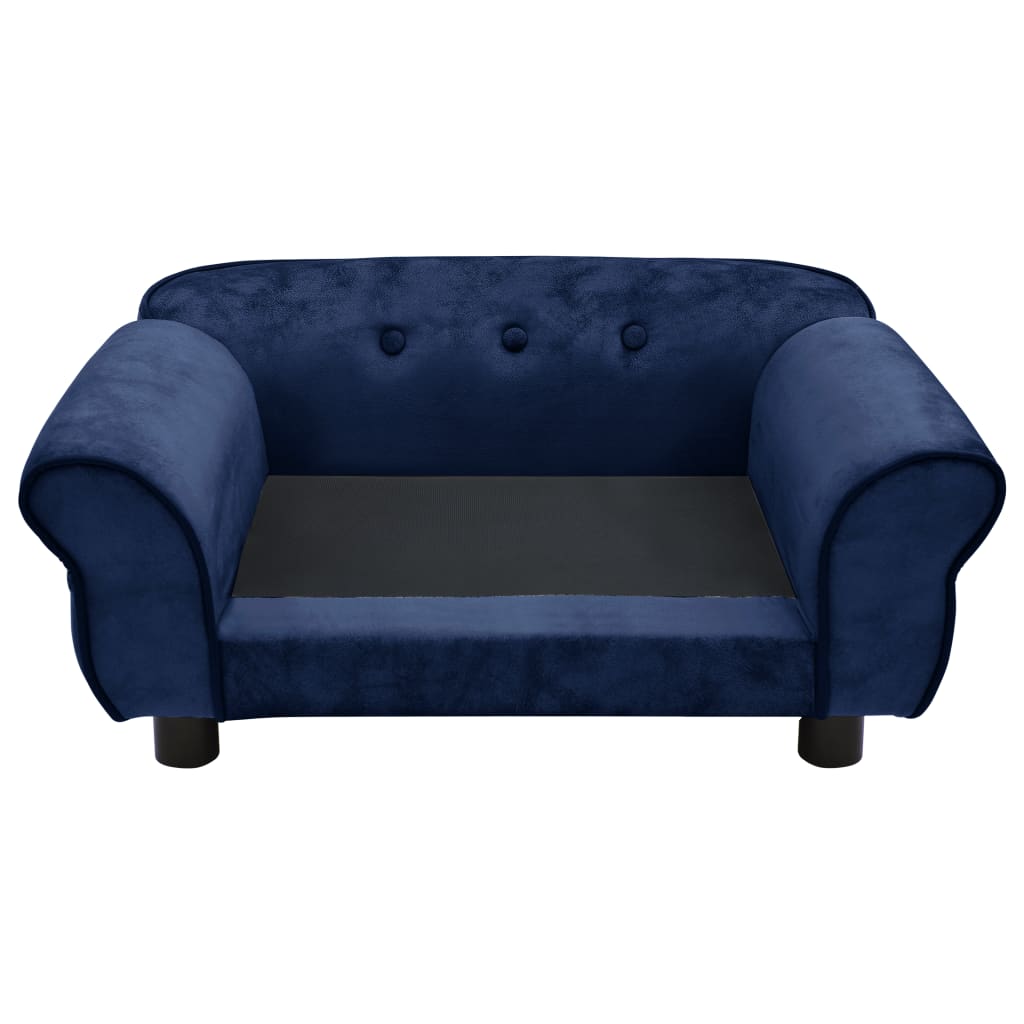 vidaXL Sofa dla psa, niebieska, 72x45x30 cm, pluszowa