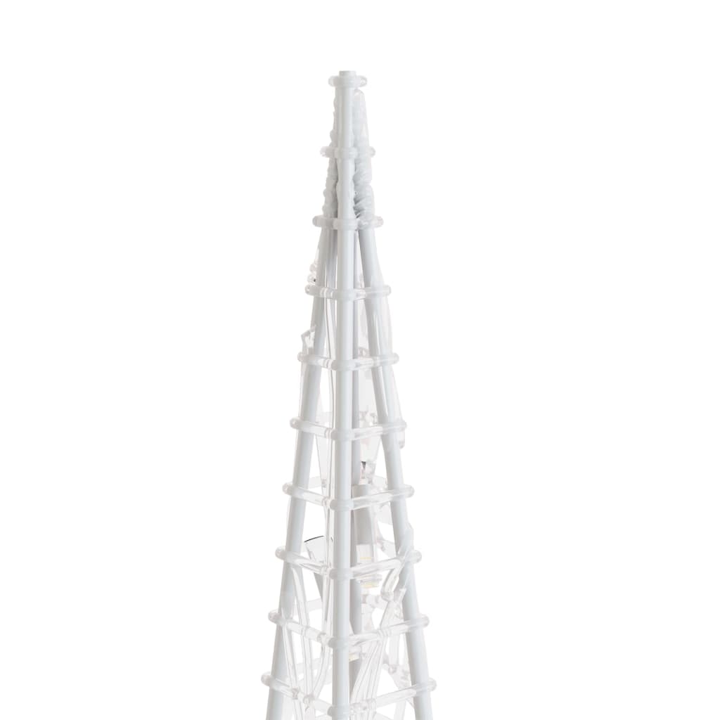 vidaXL Zestaw stożków dekoracyjnych z zimnym, białym LED, 60/90/120 cm