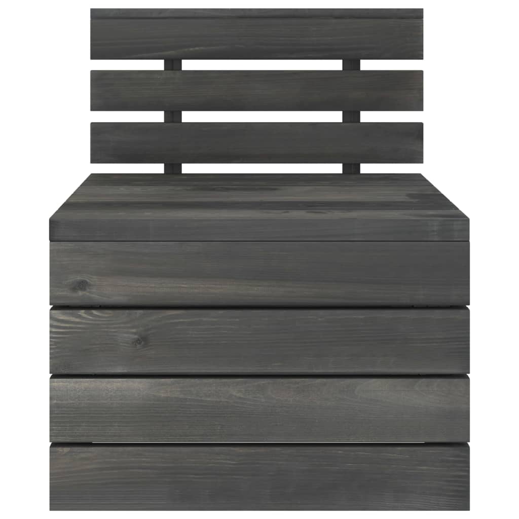 vidaXL 12-cz. zestaw wypoczynkowy z palet, drewno sosnowe, ciemnoszary