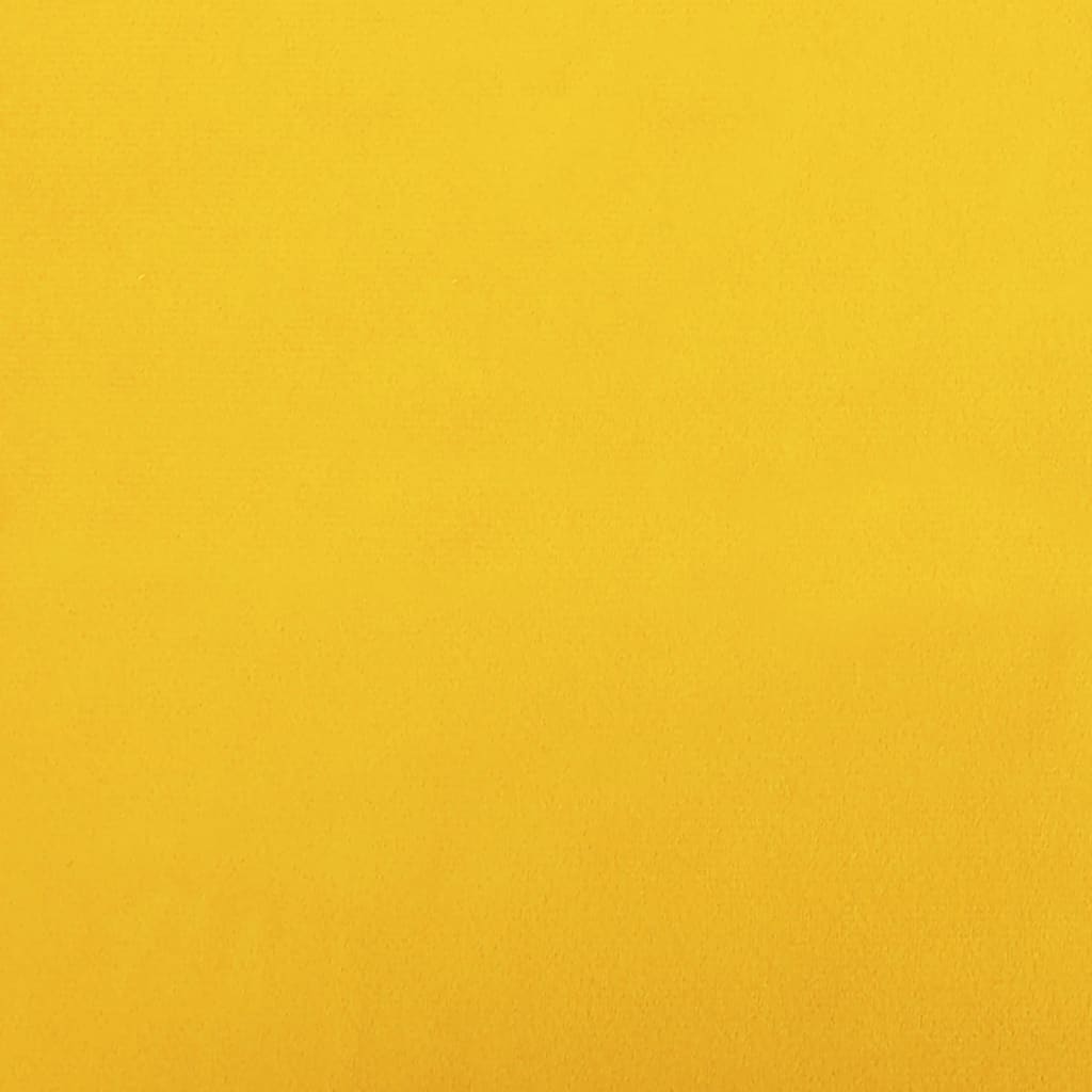 vidaXL Szezlong z wałkiem, żółty, aksamitny