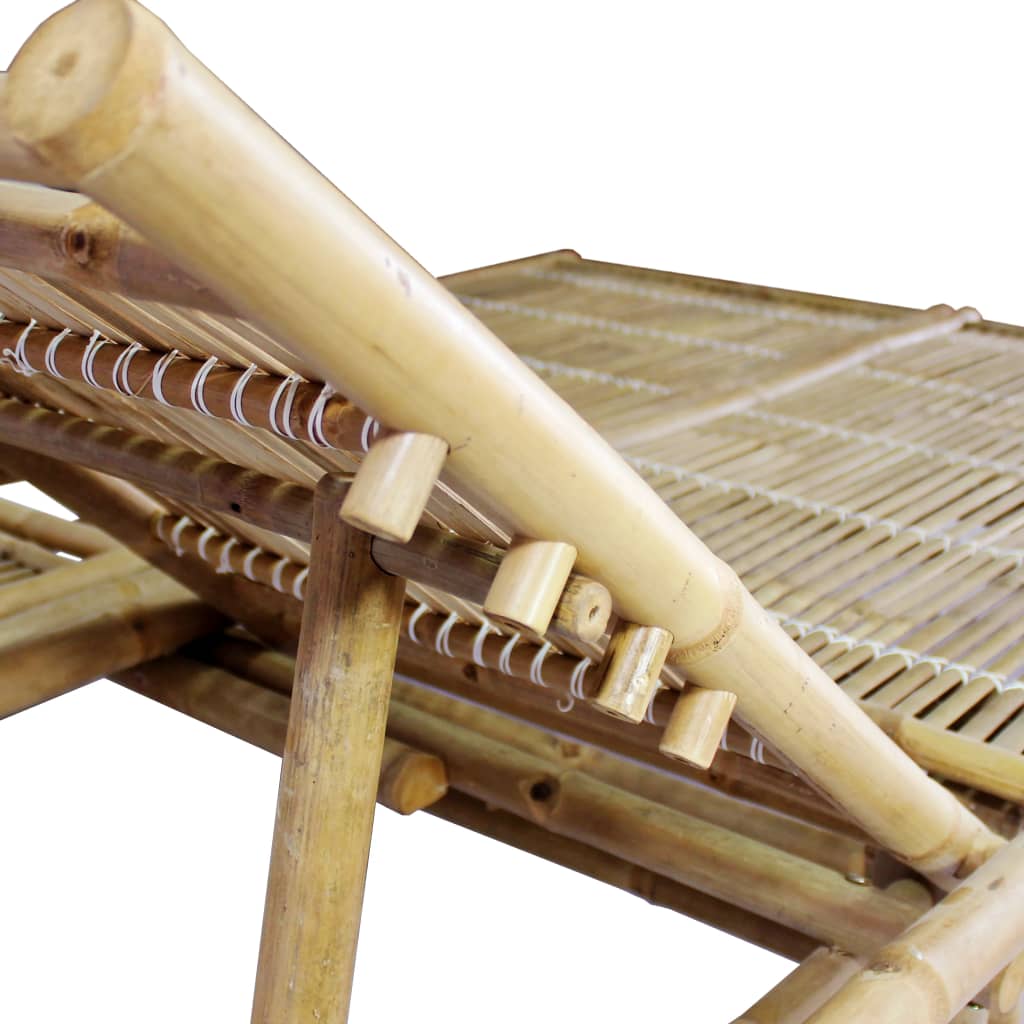 vidaXL Podwójny leżak, bambus
